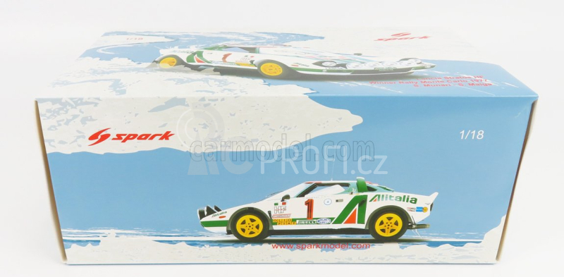 Spark-model Lancia Stratos Hf Alitalia (night Version) N 1 Winner Rally Montecarlo 1977 S.munari - S.maiga 1:18 Bílá Zelená Červená