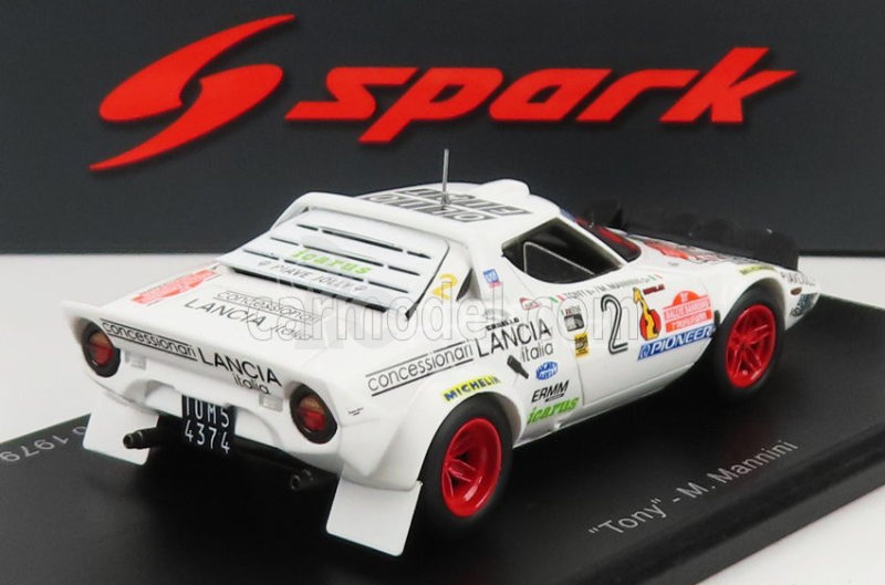 Spark-model Lancia Stratos Hf N 2 Winner Rally Sanremo 1979 M.mannini - Tony 1:43 Bílá