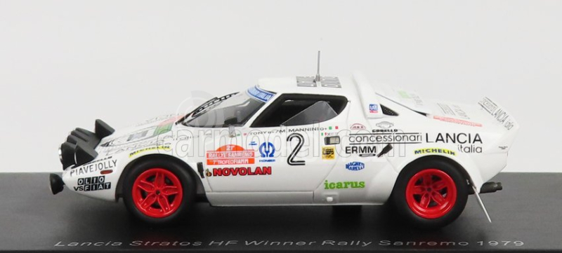 Spark-model Lancia Stratos Hf N 2 Winner Rally Sanremo 1979 M.mannini - Tony 1:43 Bílá