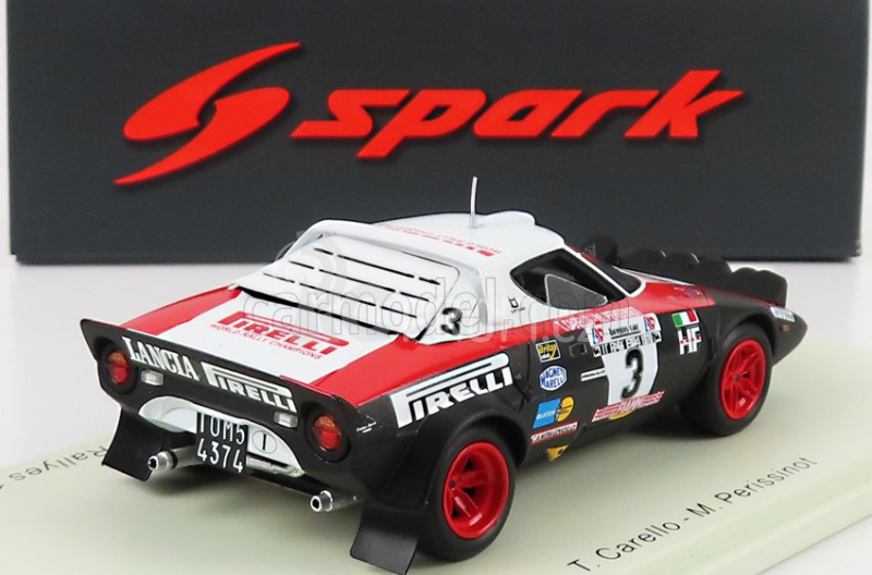 Spark-model Lancia Stratos Hf N 3 European Rally Championship 1978 T.carello - M.perissinot 1:43 Bílá Červená Černá