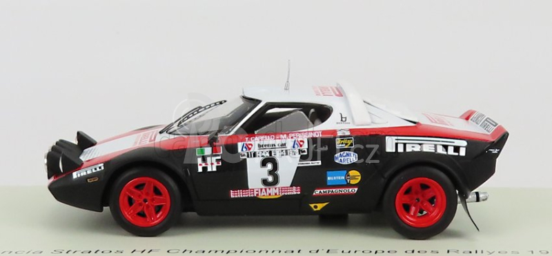 Spark-model Lancia Stratos Hf N 3 European Rally Championship 1978 T.carello - M.perissinot 1:43 Bílá Červená Černá