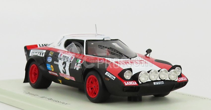 Spark-model Lancia Stratos Hf N 3 European Rally Championship 1978 T.carello - M.perissinot 1:43 Bílá Červená Černá