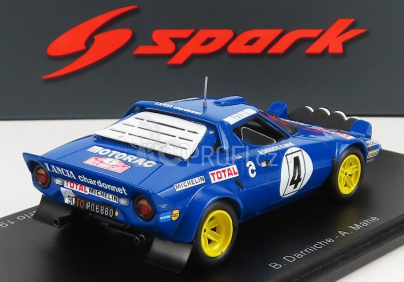 Spark-model Lancia Stratos Hf (night Version) N 4 Winner Rally Montecarlo 1979 Bernard Darniche - Alain Mahe 1:43 Blue