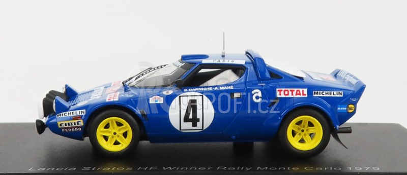 Spark-model Lancia Stratos Hf (night Version) N 4 Winner Rally Montecarlo 1979 Bernard Darniche - Alain Mahe 1:43 Blue