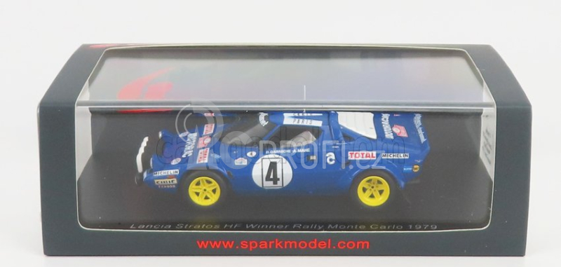 Spark-model Lancia Stratos Hf (night Version) N 4 Winner Rally Montecarlo 1979 Bernard Darniche - Alain Mahe 1:43 Blue