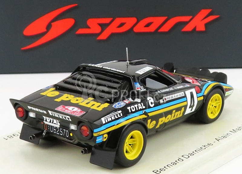 Spark-model Lancia Stratos N 4 6th Rally Montecarlo 1981 B.darniche - A.mahe 1:43 Černá Žlutá