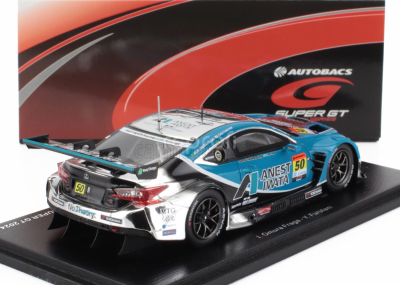 Spark-model Lexus Rc F Gt3 Anest Iwata Racing N 50 Gt300 Class Super Gt 2024 Igor Omura Fraga - Yuga Fururtani 1:43 Světle Modrá Bílá