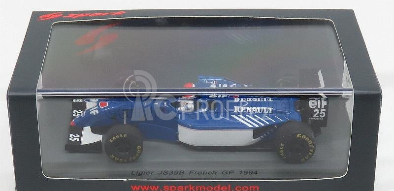 Spark-model Ligier F1 Js39b N 25 French Gp 1994 Eric Bernard 1:43 Modrá Bílá