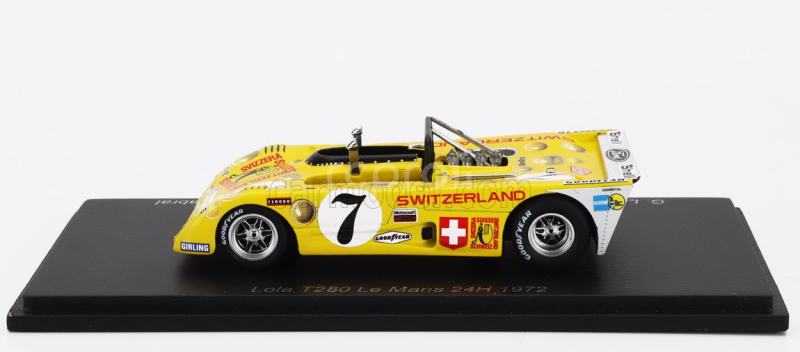 Spark-model Lola T280 Cosworth Dfv 3.0l V8 Team Ecurie Bonnier N 7 24h Le Mans 1972 J.de Bragation - M.cabral - H.de Fierlandt 1:43 Žlutá