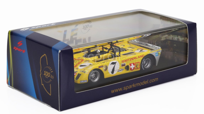 Spark-model Lola T280 Cosworth Dfv 3.0l V8 Team Ecurie Bonnier N 7 24h Le Mans 1972 J.de Bragation - M.cabral - H.de Fierlandt 1:43 Žlutá