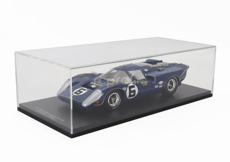 Spark-model Lola T70 Mk3b Gt 5.0l V8 Team Sunoco N 6 Winner 24h Daytona 1969 Mark Donohue - Chuck Parsons - Ronnie Bucknum 1:18 Blue