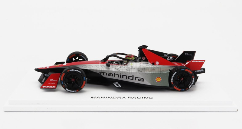 Spark-model Mahindra Formula-e M9 Electro Team Mahindra Racing N 48 Season 2023-2024 Edoardo Mortara 1:43 Stříbrná Červená Černá
