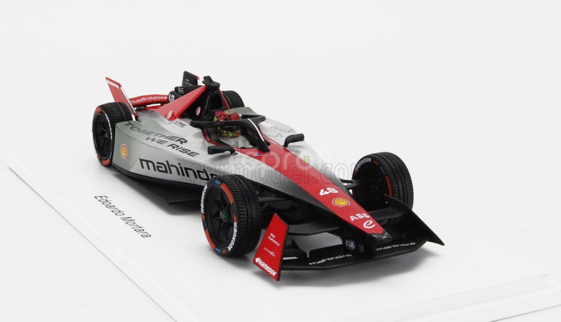 Spark-model Mahindra Formula-e M9 Electro Team Mahindra Racing N 48 Season 2023-2024 Edoardo Mortara 1:43 Stříbrná Červená Černá