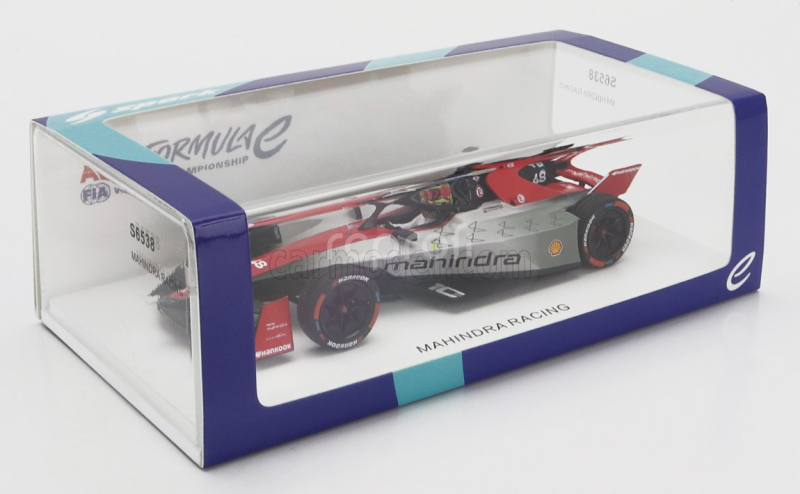 Spark-model Mahindra Formula-e M9 Electro Team Mahindra Racing N 48 Season 2023-2024 Edoardo Mortara 1:43 Stříbrná Červená Černá