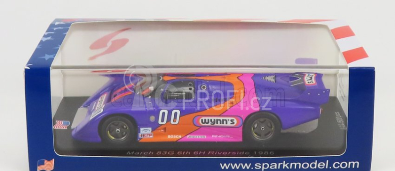Spark-model March 83g N 00 6h Riverside 1986 J.adams - J.hotchkis 1:43 Purple