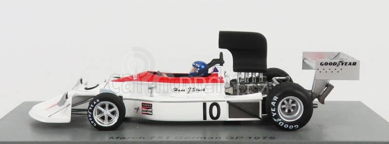 Spark-model March F1  751 N 10 German Gp 1975 H.stuck 1:43 Bílá Červená