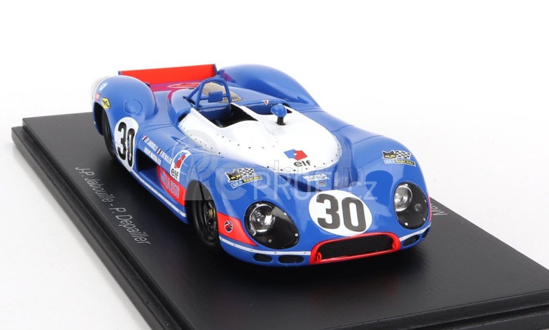 Spark-model Matra simca Ms650 Team Equipe Matra Elf N 30 24h Le Mans 1970 J.p.jabouille - P.depailler 1:43 Modrá Bílá