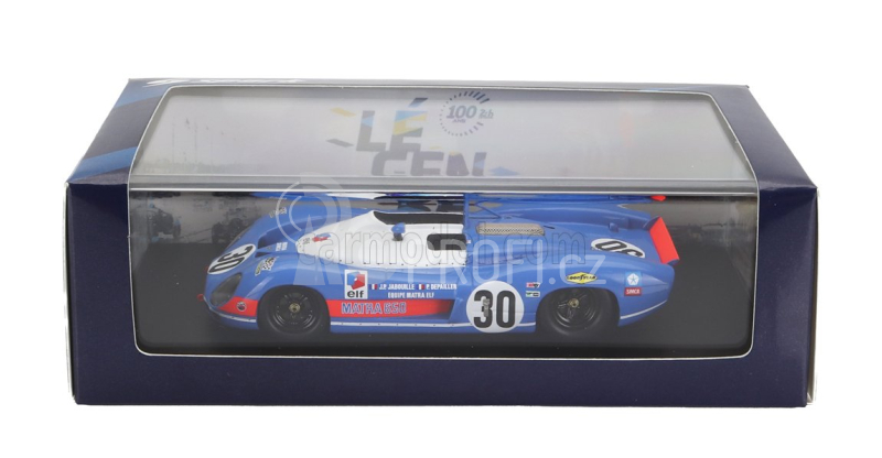 Spark-model Matra simca Ms650 Team Equipe Matra Elf N 30 24h Le Mans 1970 J.p.jabouille - P.depailler 1:43 Modrá Bílá