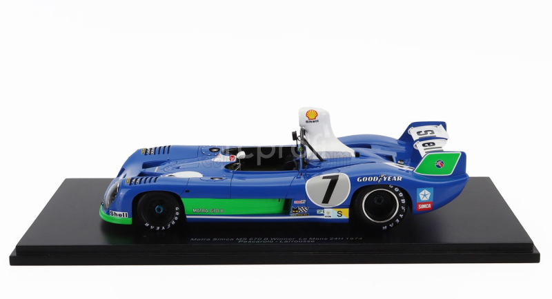 Spark-model Matra simca Ms670b 3.0l V12 Team Matra Sport Winner N 7 24h Le Mans 1974 H.pescarolo - G.larrousse 1:18 Bluette Zelená Bílá