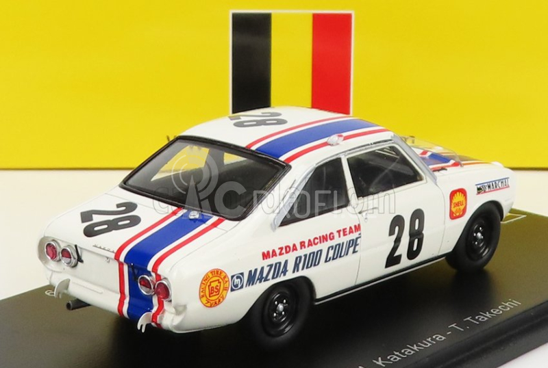 Spark-model Mazda R100 M10a N 28 24h Spa 1969 M.katakura - T.takechi 1:43 Bílá Modrá