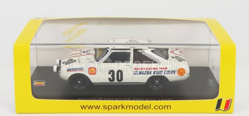 Spark-model Mazda R100 M10a N 30 24h Spa 1969 Helde - H.de Fierlant 1:43 Bílá Červená
