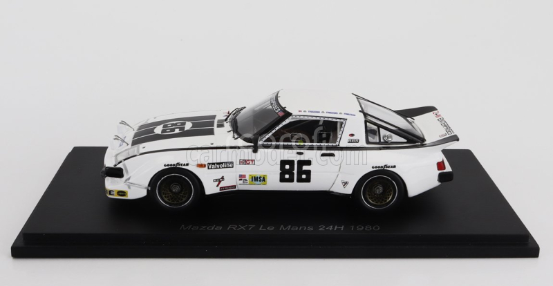 Spark-model Mazda Rx7 1146cc Team Z & W Enterprises Inc. N 86 24h Le Mans 1980 E.soto - P.honegger - M.hutchins 1:43 Bílá