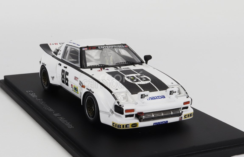 Spark-model Mazda Rx7 1146cc Team Z & W Enterprises Inc. N 86 24h Le Mans 1980 E.soto - P.honegger - M.hutchins 1:43 Bílá