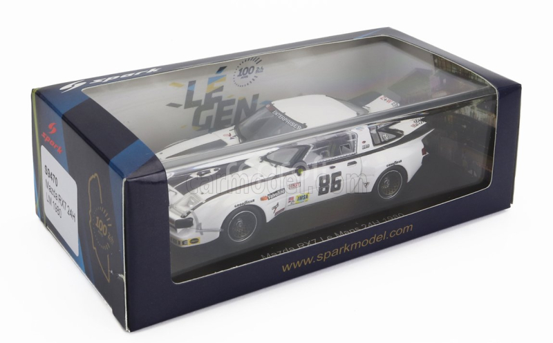 Spark-model Mazda Rx7 1146cc Team Z & W Enterprises Inc. N 86 24h Le Mans 1980 E.soto - P.honegger - M.hutchins 1:43 Bílá