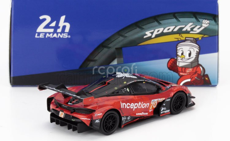 Spark-model Mclaren 720s Gt3 Evo M840t 4.0l V8 Turbo Team Inception Racing N 70 24h Le Mans 2024 Brendan Iribe - Ollie Millroy - Frederik Schandorff 1:64 Červená Černá
