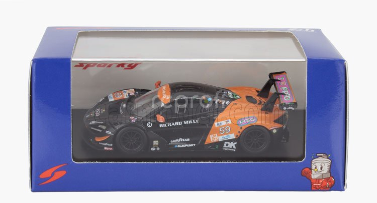 Spark-model Mclaren 720s Gt3 Evo M840t 4.0l V8 Turbo Team United Autosports N 59 24h Le Mans 2024 Nicolas Costa - James Cotingham - Gregoire Saucy 1:64 Černá Oranžová