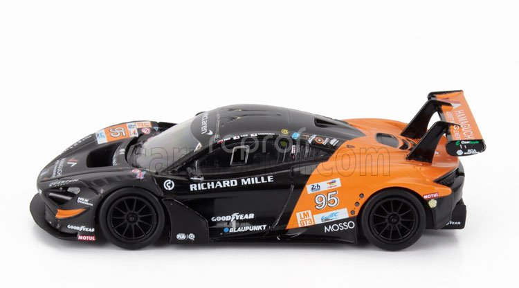 Spark-model Mclaren 720s Gt3 Evo M840t 4.0l V8 Turbo Team United Autosports N 95 24h Le Mans 2024 Hiroshi Hamaguchi - Nico Pino - Marino Sato 1:64 Černá Oranžová
