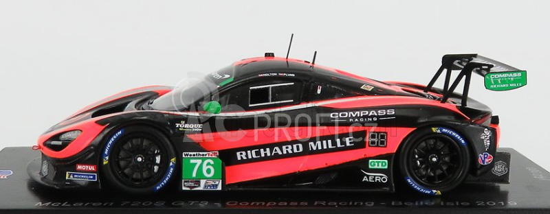 Spark-model Mclaren 720s Gt3 Team Compass Racing N 76 Mid-ohio 2019 P.holton - M.plumb 1:43 Oranžová Černá Bílá
