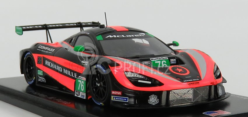 Spark-model Mclaren 720s Gt3 Team Compass Racing N 76 Mid-ohio 2019 P.holton - M.plumb 1:43 Oranžová Černá Bílá