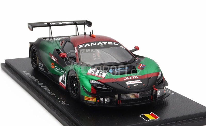 Spark-model Mclaren 720s Gt3 Team Jota N 38 24h Spa 2022 M.kirchhofer - O.wilkinson - R.bell 1:43 Zelená Černá Červená