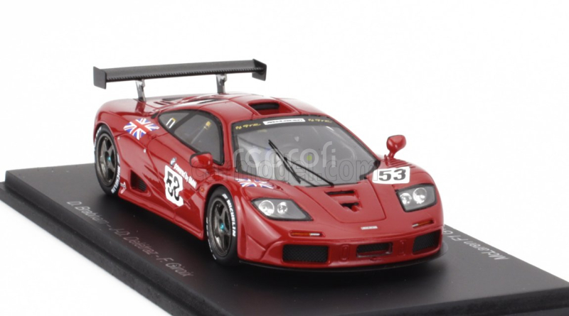 Spark-model Mclaren F-1 Gtr 6.1l V12 N 53 Pre-qualifications 24h Le Mans 1996 Fabien Giroix - Jean Denis Deletraz - Maurizio Sandro Sala 1:43 Red