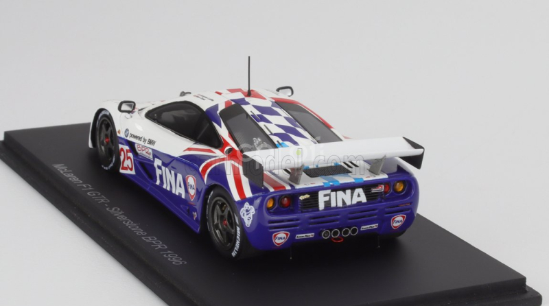 Spark-model Mclaren F-1 Gtr 6.1l V12 Team Bigazzi N 25 Bpr Silverstone 1996 Jacques Laffite - Marc Duez 1:43 Bílá Modrá