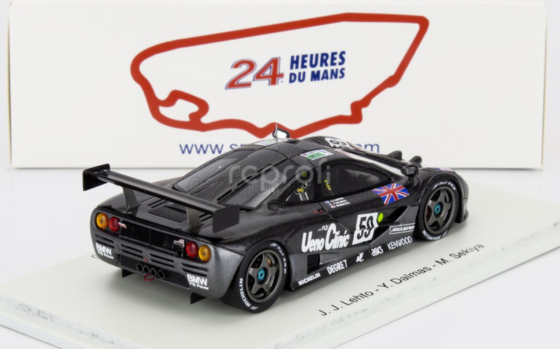 Spark-model Mclaren F-1 Gtr Bmw S70/2 6.1l V12 Team Kokusai Kaihatsu Racing N 59 Winner 24h Le Mans 1995 Yannick Dalmas - Masanori Sekiya - Jj Lehto 1:43 Black