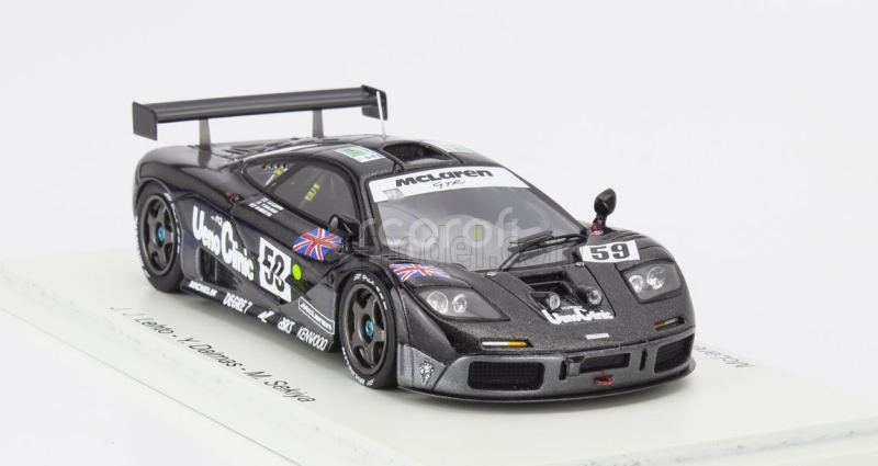 Spark-model Mclaren F-1 Gtr Bmw S70/2 6.1l V12 Team Kokusai Kaihatsu Racing N 59 Winner 24h Le Mans 1995 Yannick Dalmas - Masanori Sekiya - Jj Lehto 1:43 Black