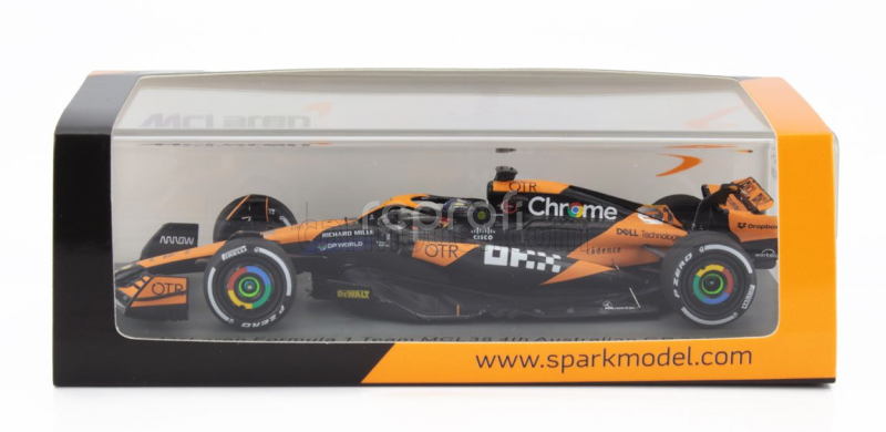 Spark-model Mclaren F1  Mcl38 Team Mclaren N 81 4th Australian Gp 2024 Oscar Piastri 1:43 Oranžová Černá