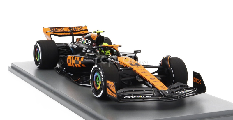 Spark-model Mclaren F1  Mcl60 Team Mclaren N 4 2nd Japan Gp 2023 Lando Norris 1:18 Oranžová Modrá Černá