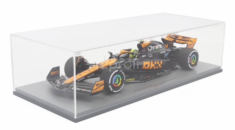 Spark-model Mclaren F1  Mcl60 Team Mclaren N 4 2nd Japan Gp 2023 Lando Norris 1:18 Oranžová Modrá Černá