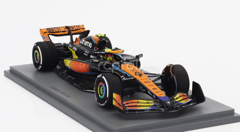 Spark-model Mclaren F1  Mcl60 Team Mclaren N 4 5th Abu Dhabi Gp 2023 Lando Norris 1:43 Oranžová Modrá Černá