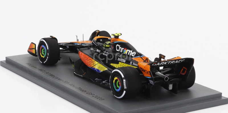 Spark-model Mclaren F1  Mcl60 Team Mclaren N 4 5th Abu Dhabi Gp 2023 Lando Norris 1:43 Oranžová Modrá Černá