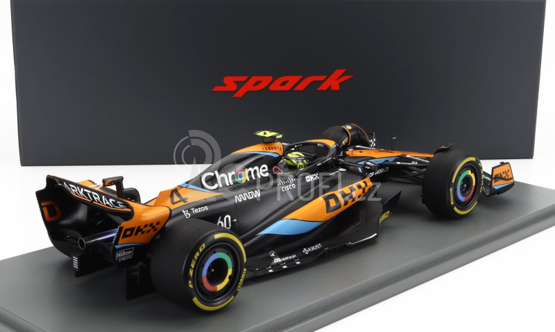 Spark-model Mclaren F1  Mcl60 Team Mclaren N 4 Australian Gp 2023 Lando Norris 1:18 Oranžová Černá Modrá