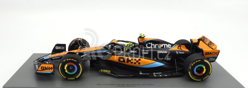Spark-model Mclaren F1  Mcl60 Team Mclaren N 4 Australian Gp 2023 Lando Norris 1:18 Oranžová Černá Modrá