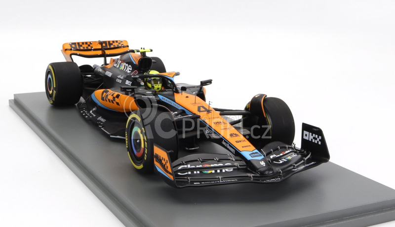 Spark-model Mclaren F1  Mcl60 Team Mclaren N 4 Australian Gp 2023 Lando Norris 1:18 Oranžová Černá Modrá