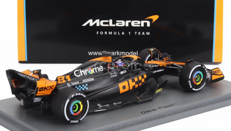 Spark-model Mclaren F1  Mcl60 Team Mclaren N 81 3rd Japan Gp 2023 Oscar Piastri 1:43 Oranžová Modrá Černá