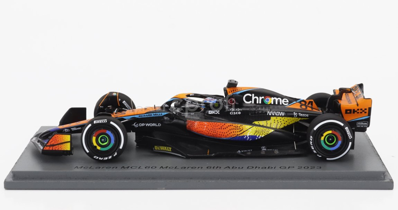 Spark-model Mclaren F1  Mcl60 Team Mclaren N 81 6th Abu Dhabi Gp 2023 Oscar Piastri 1:43 Oranžová Modrá Černá