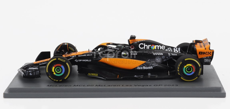 Spark-model Mclaren F1  Mcl60 Team Mclaren N 81 Las Vegas Gp 2023 Oscar Piastri 1:43 Oranžová Modrá Černá