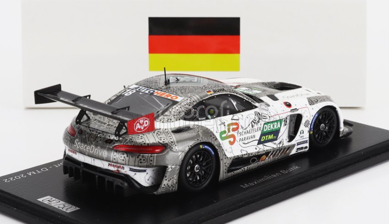 Spark-model Mercedes benz Amg Gt3 Evo Team Mucke Motorsport N 18 Dtm Season 2022 Maximilian Buhk 1:43 Bílá Šedá